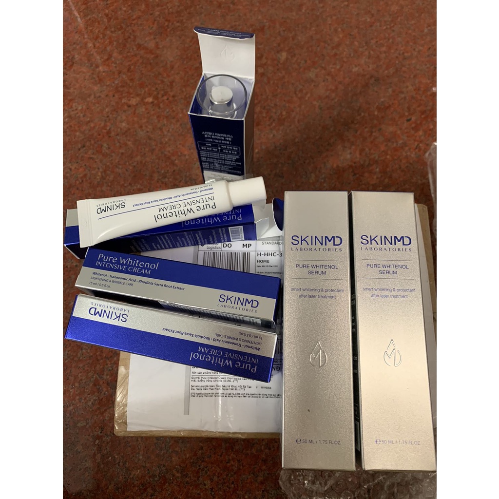 Kem chống lão hoá trắng da SKINMD Pure Whitenol Intensive Cream 15ml