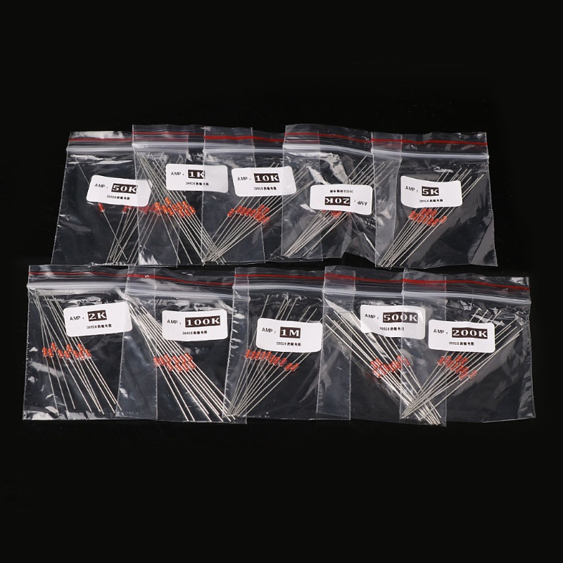 Set 100 Điện Trở 10 Giá Trị 5K 10K 20K 50K 100K 200K 500K 1M Chuyên Dụng