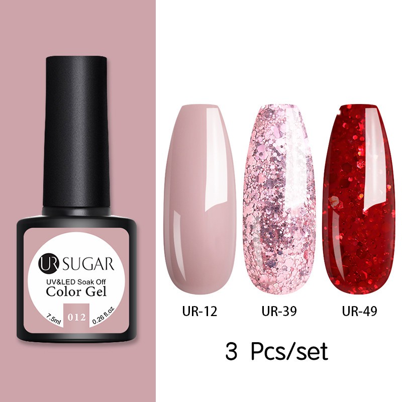Set 3 gel sơn móng tay UR SUGAR chuyên dụng chất lượng cao