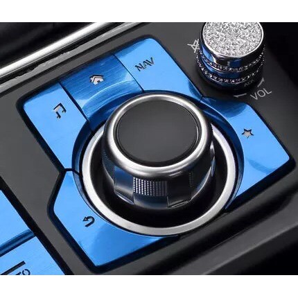 Ốp Nút Điều Khiển Mazda Cx5, Mazda 3, Mazda 6, Mazda Cx8, Mazda 2, Nhôm Phay Xước Cao Cấp
