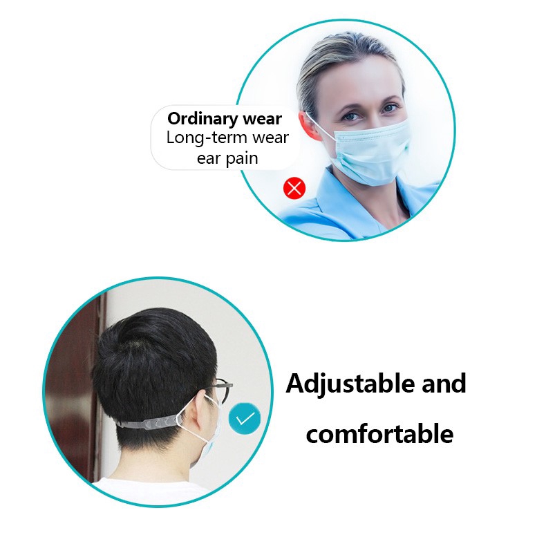 (Hàng Mới Về) Dây Đeo Khẩu Trang 4 Mức Điều Chỉnh Được Tiện Dụng