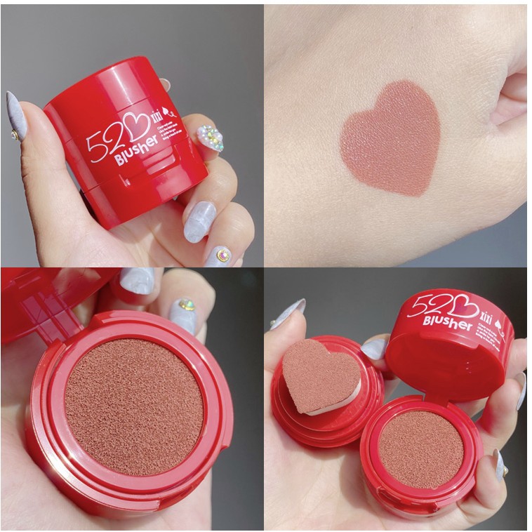 Má hồng dạng kem hình tim XiXi 520 blusher hàng nội địa Trung