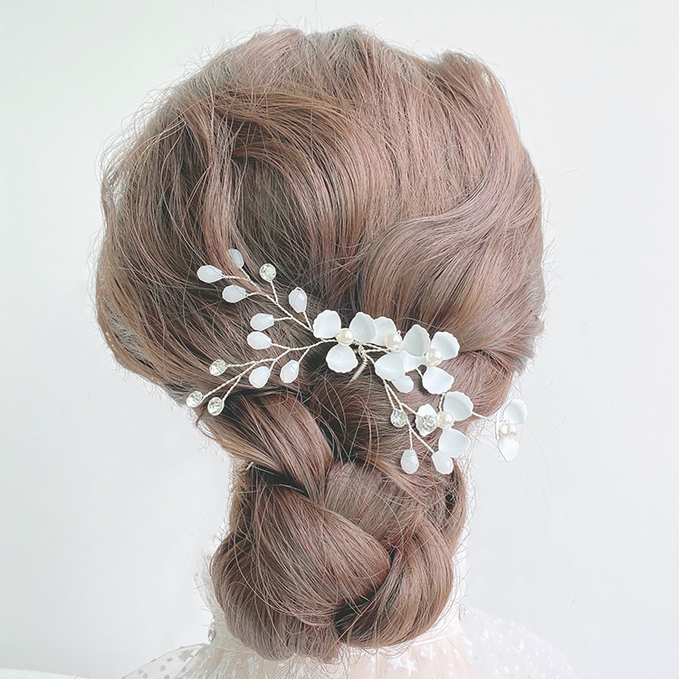 Trâm Cài Tóc Chữ U Đính Đá Xinh Xắn Cho Cô Dâu