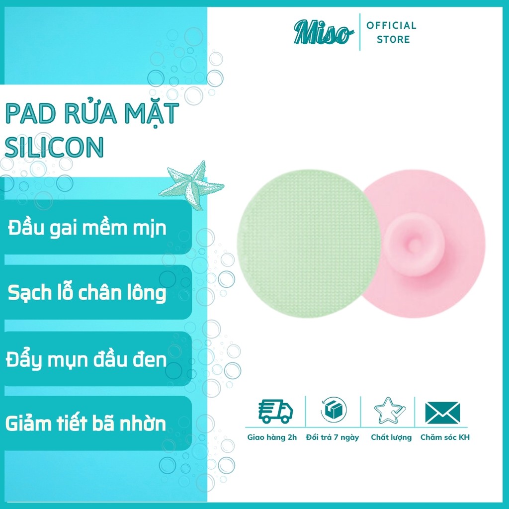 Tấm Silicon Rửa Mặt Trị Mụn Đầu Đen - Tẩy Tế Bào Chết Cho Da Mặt