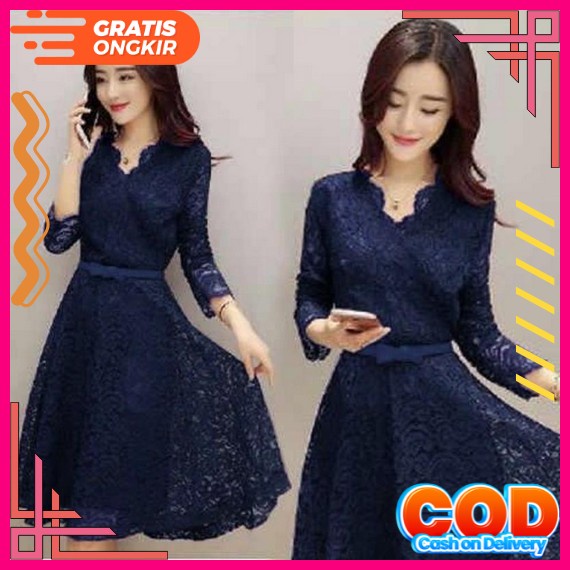 Mcfk < Đầm Midi Kẻ Sọc Caro / Đầm Dài Thường Ngày / Đầm Hàn Quốc / Đầm Thổ Cẩm Mới Nhất Cho Nữ Làm Quà Tặng Giáng Sinh Phong Cách Hàn Quốc Fwg - Shaby / Đầm Brocade