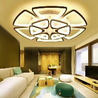 Đèn ốp trần trang trí hiện đại 3 CHẾ ĐỘ SÁNG có điều khiển từ xa 6+6 cánh hình tam giác