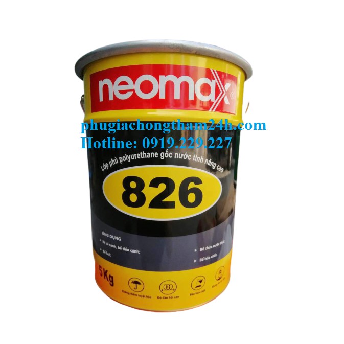 Neomax 826 - Chất chống thấm Polyurethane chuyên dành cho bể cá Koi - thùng 5kg