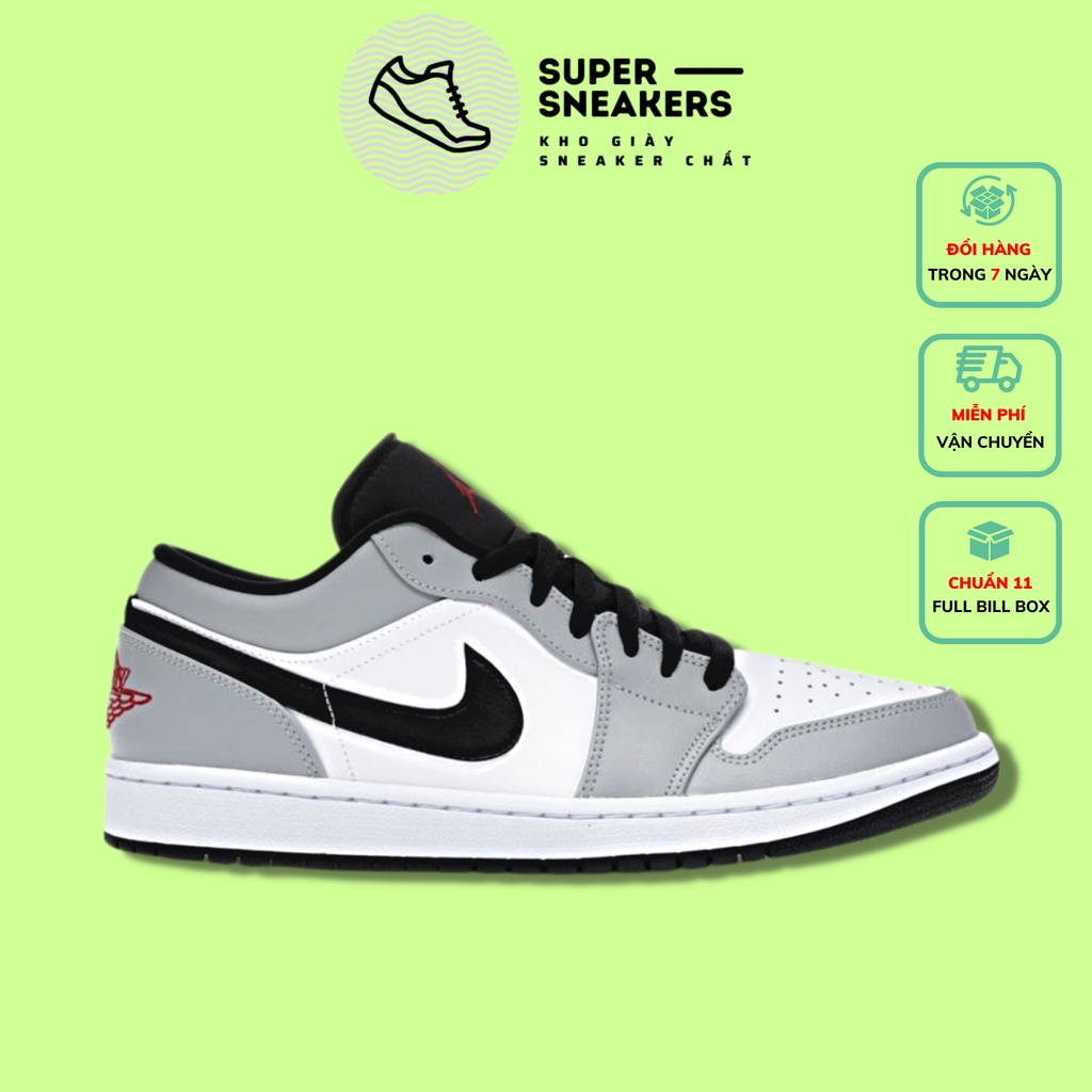 Giày 𝗝𝗼𝗿𝗱𝗮𝗻 Ghi Xám Thấp Cổ Nam Nữ, Giày Thể Thao Sneaker 𝗝𝗼𝗿𝗱𝗮𝗻 JD1 Low Cổ Thấp Màu Ghi Xám Thời Trang