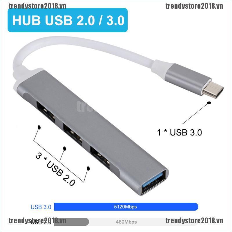 Hub Chia 4 Cổng Usb C 3.0 Type C 3.1 Cho Lenovo Xiaomi