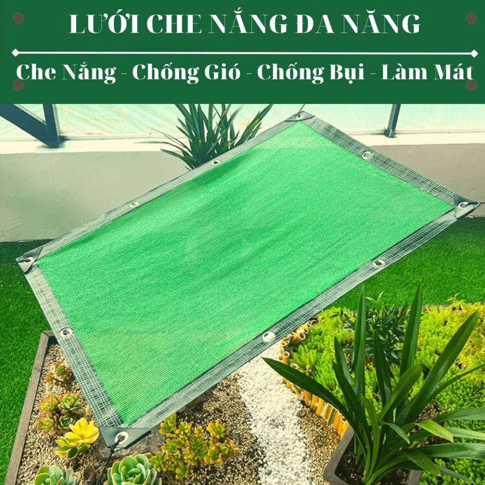 [ 2x4 MÀU XANH LÁ ] Lưới Che Nắng - May Viền Đóng Khoen Sẵn - Nhựa Nam Việt