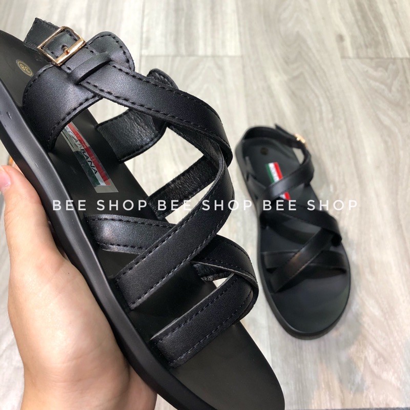 Dép sandal quai hậu Dolce quai chéo đế cao su - Dép DG nam - Dép xỏ ngón - Bee Shop