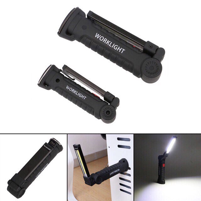 Đèn pin cầm tay cho thợ sửa chữa. có nam châm cực mạnh, có cổng sạc USB