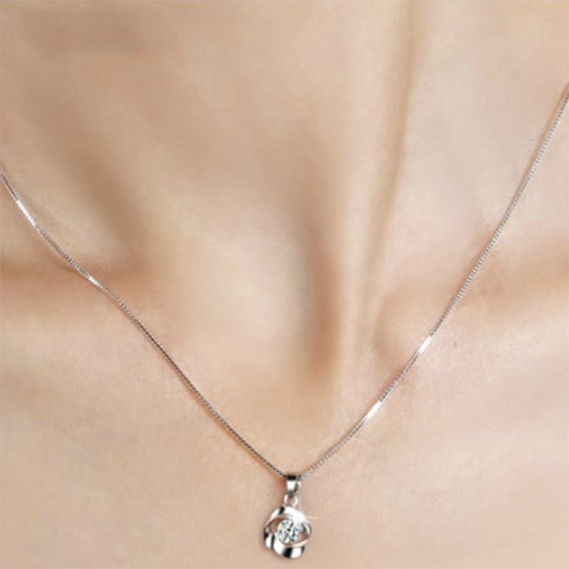 Mặt dây chuyền bạc 925 đồ trang sức thời trang cho phụ nữ