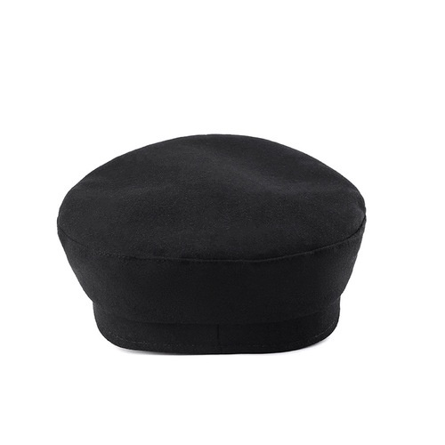 Mũ nồi nữ có vành kiểu dáng hải quân, nón beret kaki cotton