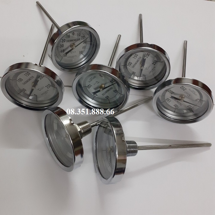 Đồng hồ đo nhiệt độ nồi hơi lò sấy công nghiệp từ -50 độ đến +50 độ