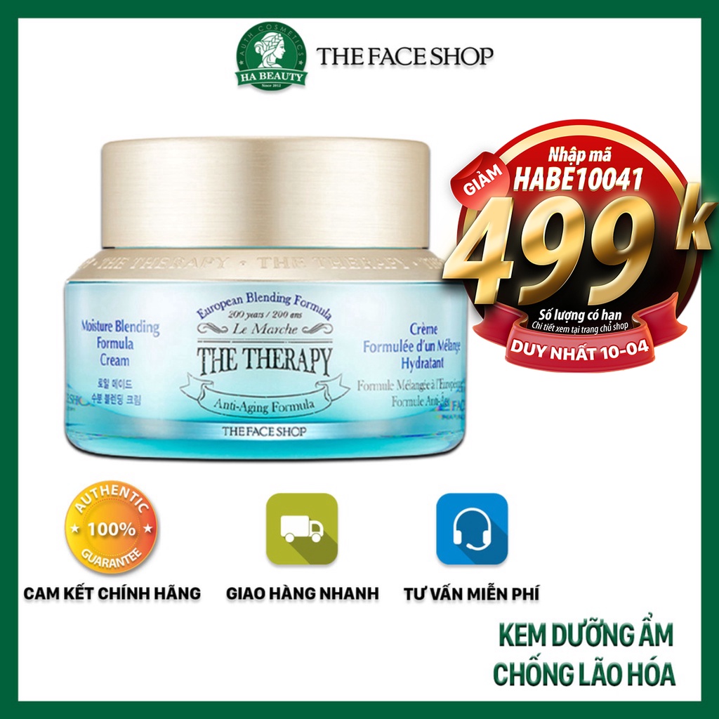 Kem dưỡng ẩm chống lão hóa làm dịu da phục hồi da The Face Shop The Therapy Moisture Blending Formula Cream 50ml