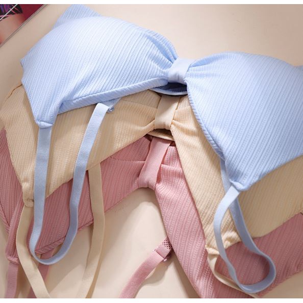 [RẺ VÔ ĐỊCH] Áo bra nữ len tăm hình nơ thể thao âng ngực - Áo bralette coton mềm không gọng mút mỏng Y27 | BigBuy360 - bigbuy360.vn