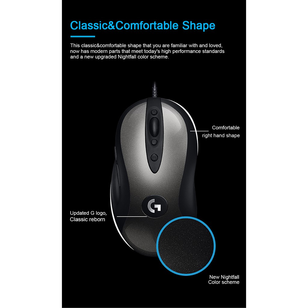 Chuột chơi game Logitech MX518 16K DPI cao cấp chuyên dụng