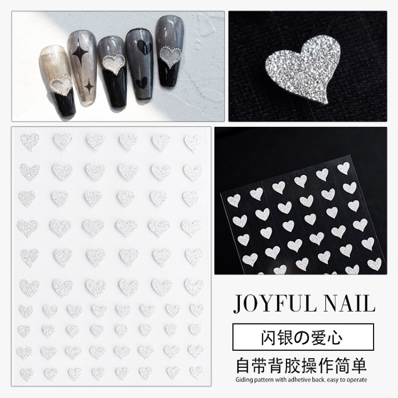 sticker 3d kim tuyên siêu sáng dán móng tay nail