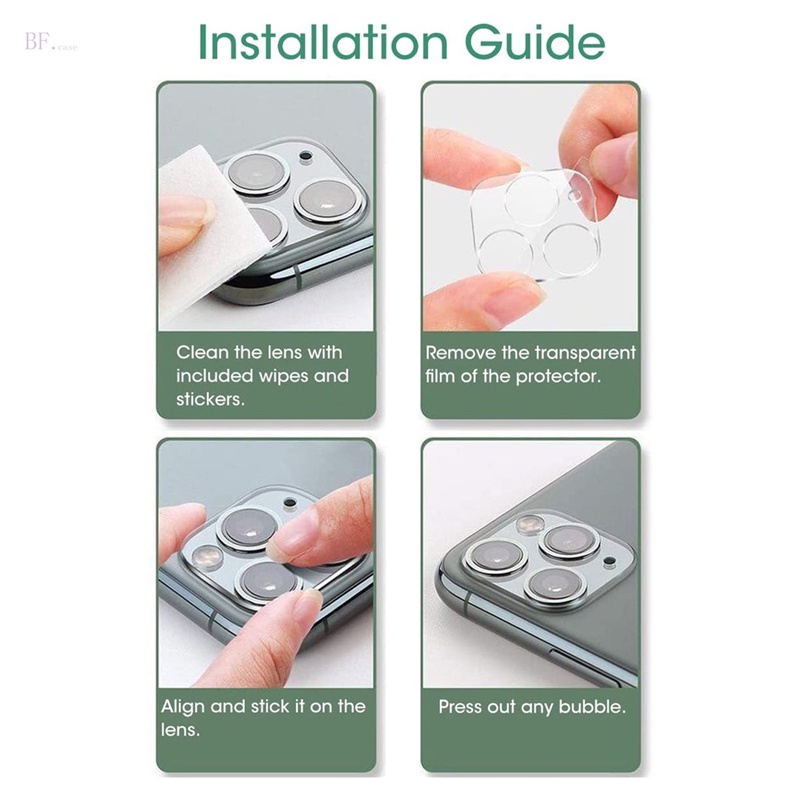 Kính Cường Lực 3D Bảo Vệ Camera Sau Cho IPhone 14 Pro Max 12Pro 11 12mini 13