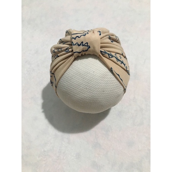 Mũ turban hoạ tiết cho bé gái 3-6m