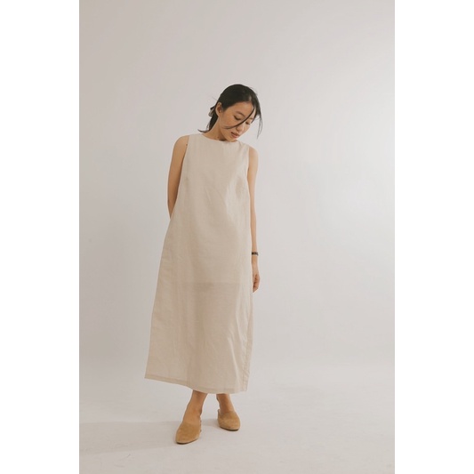 ĐẦM SUÔNG DÀI KHÔNG TAY - LINEN DRESS