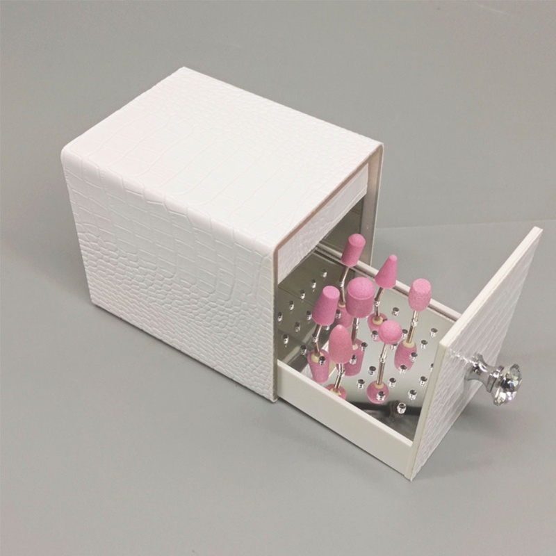 Youyo Hộp Khoan Móng Tay Sức Chứa Lớn Chống Bụi Ánh Sáng Xanh Dương Dùng Trong Salon / Trang Sức USB Ch Cho Nữ