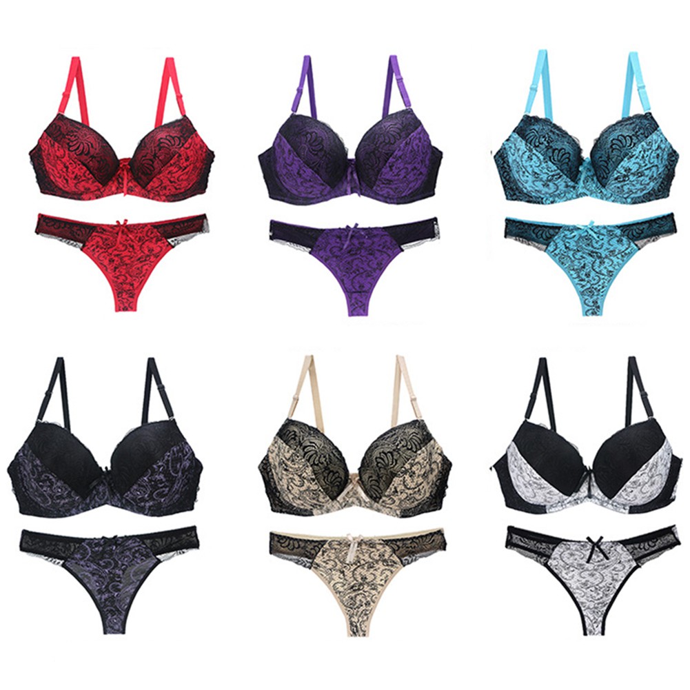 (Hàng Mới Về) Set 2 Món Gồm Áo Lót Nâng Ngực Kèm Quần Lọt Khe Quyến Rũ Dành Cho Nữ | BigBuy360 - bigbuy360.vn