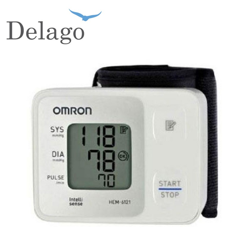 [Delago] Máy đo huyết áp cổ tay Omron HEM6121 – Nhật Bản
