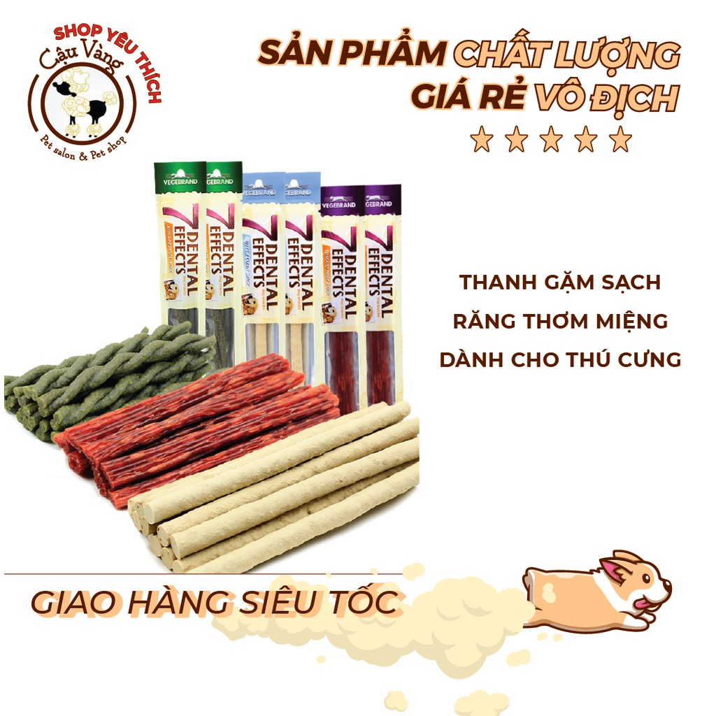 Xương gặm sạch răng thơm miệng cho chó 7 Dental Effects (15gr/cây) phù hợp các bé từ 2 tháng tuổi