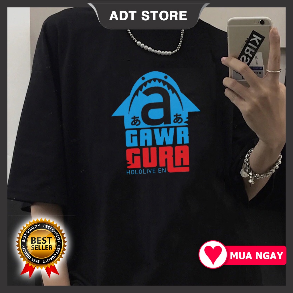 4 mẫu Áo thun in hình Gawr Gura Anime Hololive Vtuber giá rẻ siêu HOT