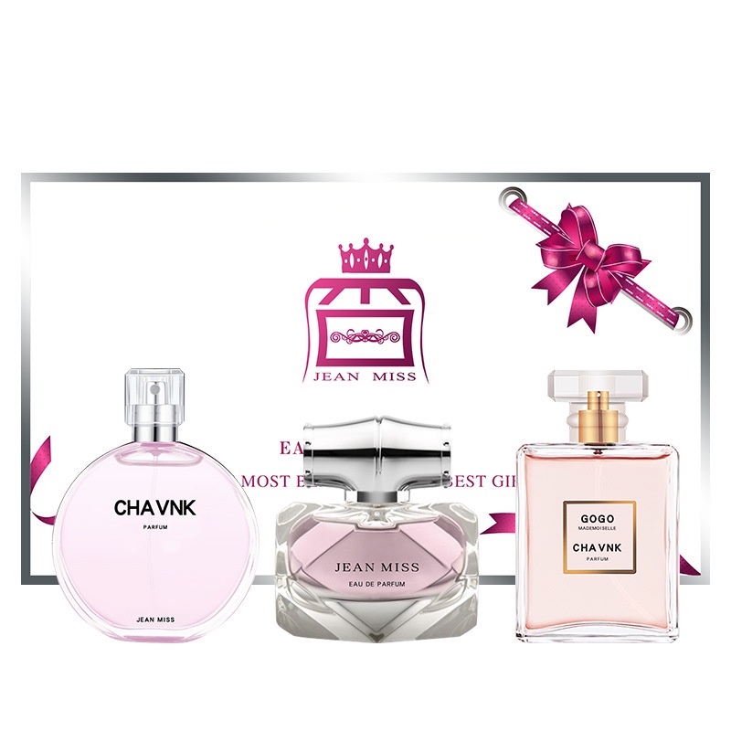 Bộ Quà Tặng Nước Hoa Nữ Jean Miss  Sét 3 *30ml Cao Cấp, Combo Quà Tặng Sét 3 Nước Hoa Nữ Quyến Rũ Hương Thơm Dài Lâu