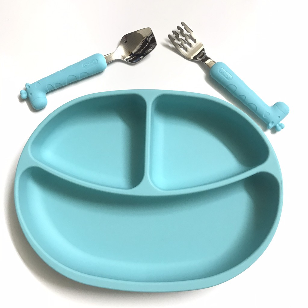 Khay Ăn Dặm Silicon Dế Hút Chân Không Chống Đổ Edison