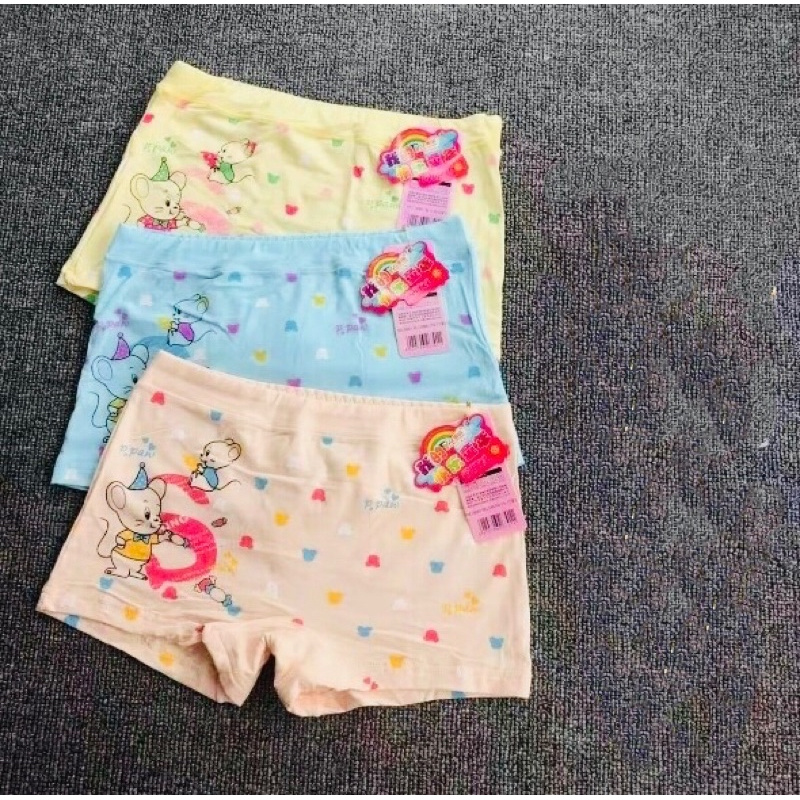 Set 5 Quần Lót Đùi Cho Bé Gái 100% Cotton Bao Đẹp