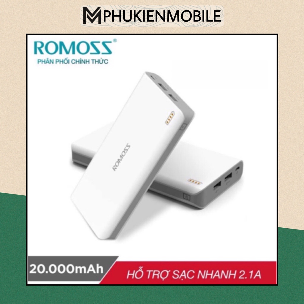 Sạc Dự Phòng Romoss Sence 6 20.000mah - Bảo Hành 12 Tháng