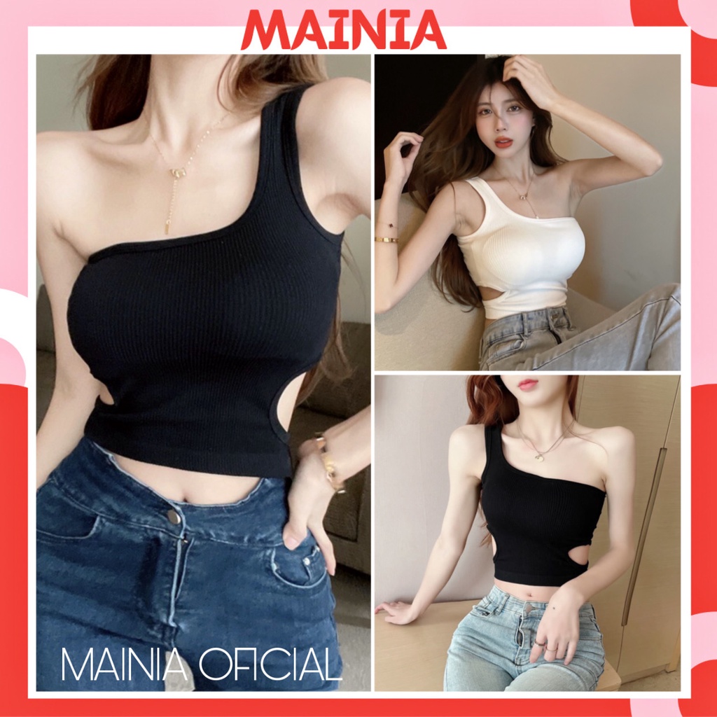Áo Bra Cotton Màu Trơn Khoét Eo Siêu Xinh Áo Croptop Thời Trang Phong Cách Hàn Quốc Mainia Shop