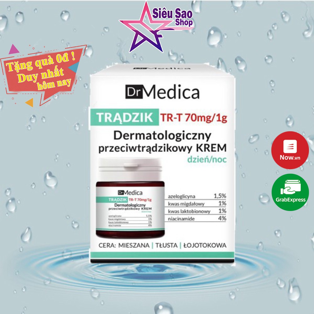 Kem Dưỡng Ngăn Ngừa Mụn Giảm Bã Nhờn, Mờ Thâm, Trắng Da, Tăng Cường Độ Ẩm -  Dr Medica Bielenda 50ml