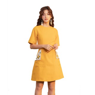 Olv - đầm thêu sun embro in pocket