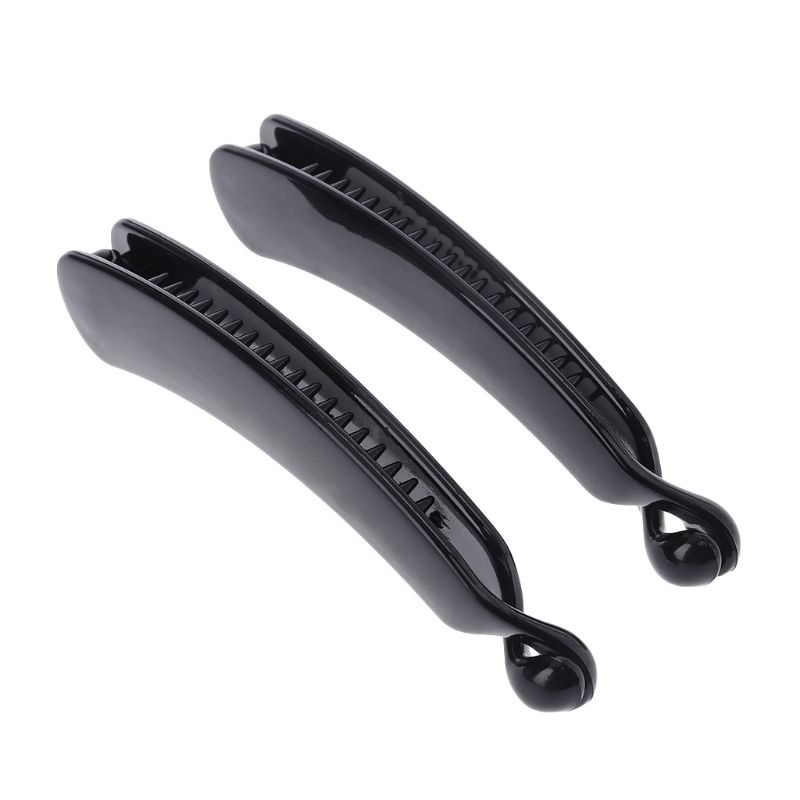 Set 2 Kẹp Tóc Đuôi Ngựa 11cm Màu Đen Bằng Nhựa