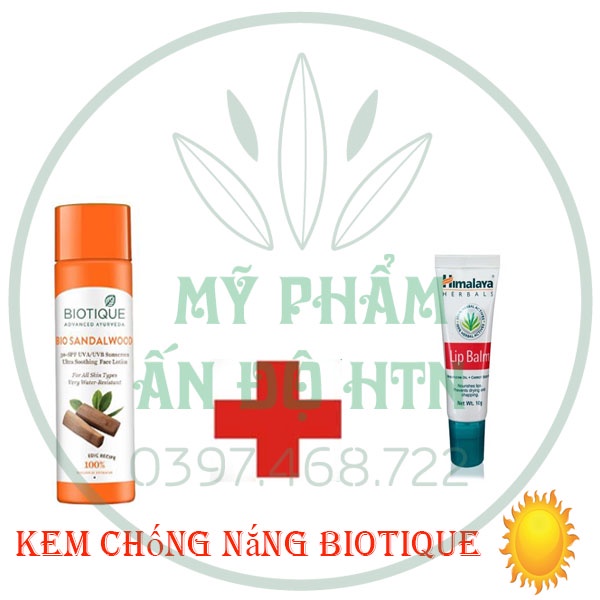 🌞 🌞 Kem chống nắng chống lão hóa SPF 50++ Sandalwood Biotique (quà tặng kèm) 🌞🌞