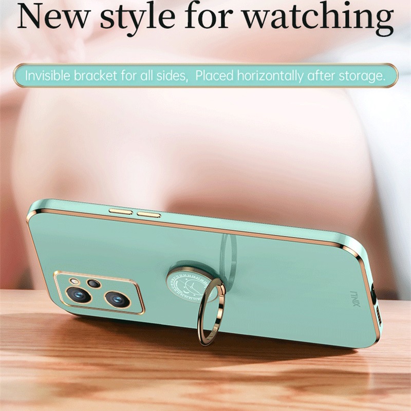 Ốp điện thoại Koosuk silicon mềm khung vuông mạ vàng cho Realme 9 Pro + 9i Realme9 Speed