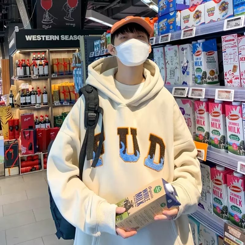 Áo Hoodie Kích Thước Lớn Thêu Hình Kangaroo Màu Xanh Dương Chất Lượng Cao Thời Trang Mùa Thu Cho Nam Và Nữ