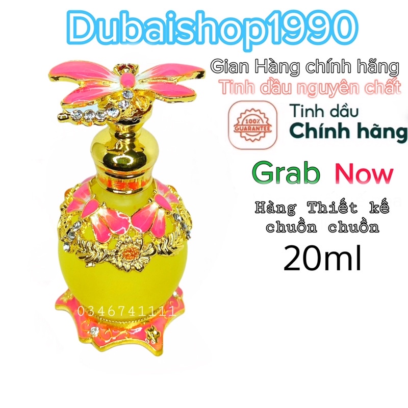 Tinh dầu nước hoa Dubai hàng thiết kế cao cấp chuồn hồng nhạt