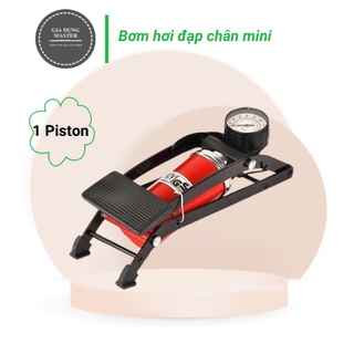 Bơm hơi đạp chân mini siêu tiện lợi nhỏ gọn cho ô tô - xe máy, bơm xe đạp,bơm bóng chuyền, bóng đá