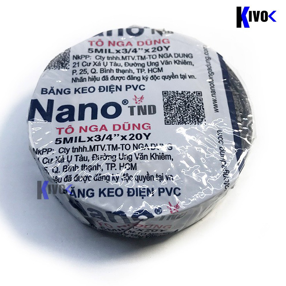 Băng keo điện, băng dính đen NANO Tô Nga Dũng