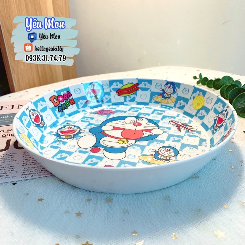 Dĩa tròn sâu Hello Kitty Doremon Doraemon