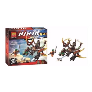 Mẫu xếp Hình Lego Bela 10447 Ninja cưỡi Rồng( 97 mảnh)