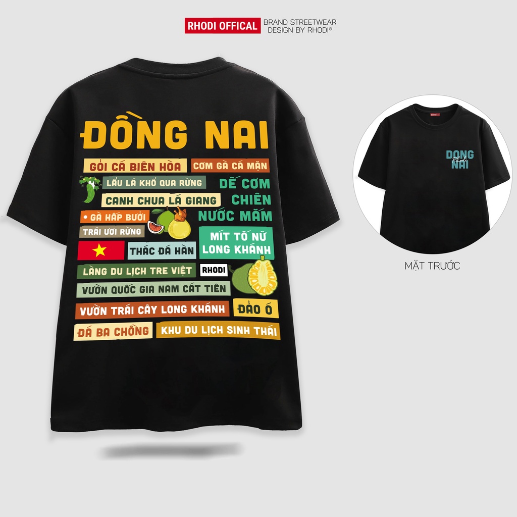 Áo thun local brand RHODI phông cổ tròn tay lỡ unisex nam nữ thế hệ genz Đồng Nai