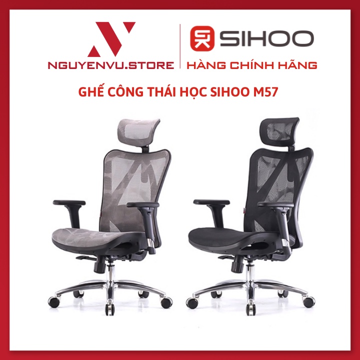 Ghế công thái học Sihoo M57 - Sihoo M57B Có kê chân - Hàng Chính Hãng