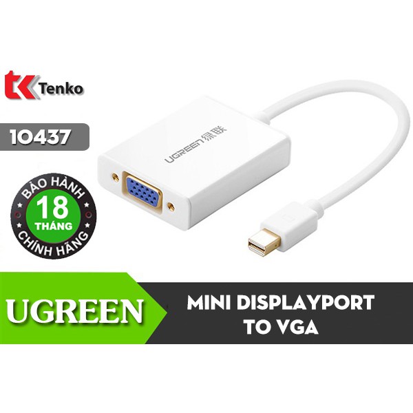 Cáp Mini Displayport to VGA + Audio Ugreen 10437